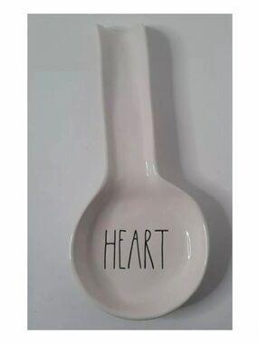 NEW Rae Dunn Heart Spoon Rest White Ceramic Kitchenware